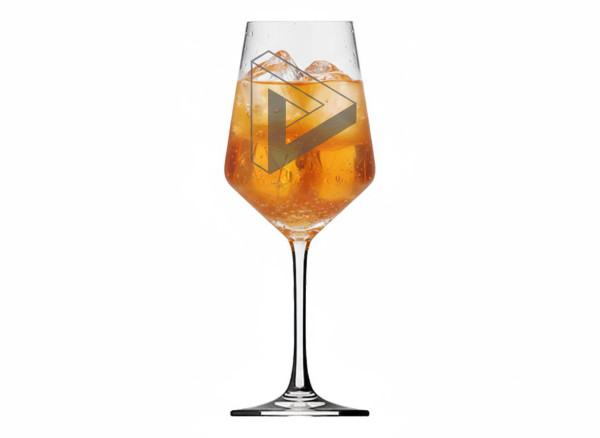 Valhalla Weinglas mit Gravur Optische Täuschung Penrose Dreieck 350ml spülmaschinenfest