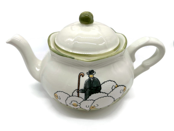 Zeller Keramik Schäfchen Teekanne 1,00 l