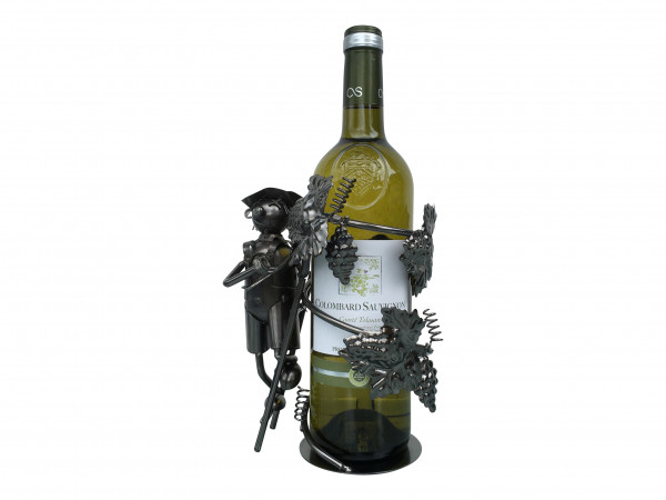 Weinständer Winzer mit Leiter Gilde Flaschenhalter für Weinflaschen Dekoration Metall Weinflasche kunstvolle De