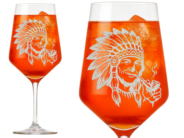 Valhalla 1x Weinglas Indianer 350ml spülmaschinenfest