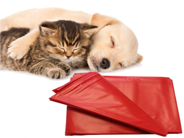Haustier Unterlage für Hunde und Katzen 200x230 abwaschbar rot flexibel