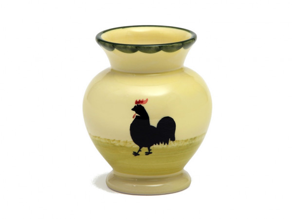 Zeller Keramik Hahn und Henne Vase 10 cm