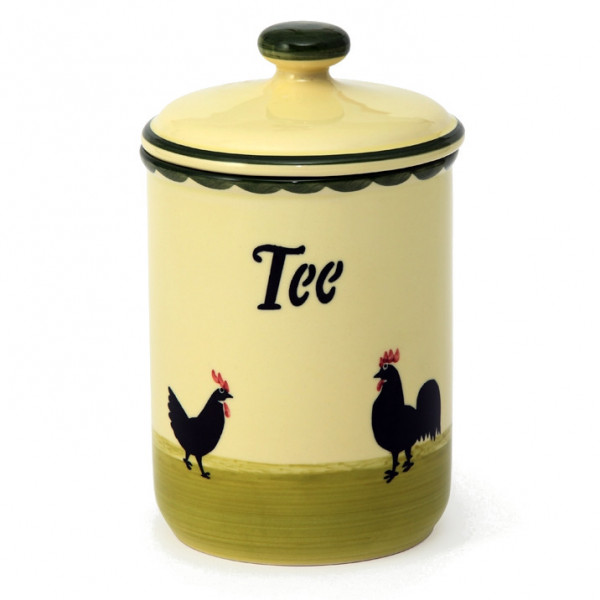 Zeller Keramik Hahn und Henne Vorratsdose Tee 1,00 l