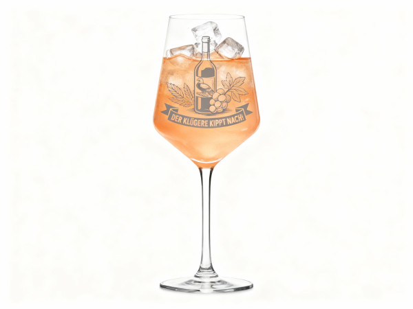 Valhalla Weinglas mit Spruch der Klügere kippt nach 350ml spülmaschinenfest