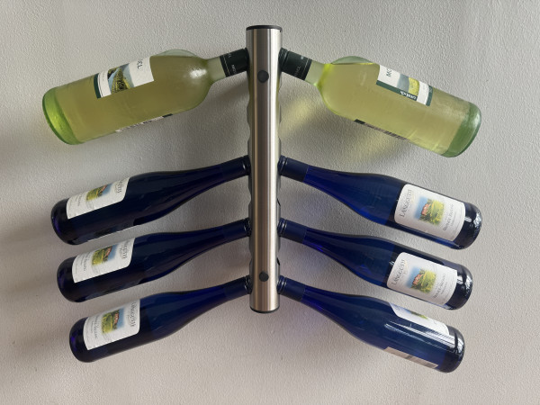 Weinregal Metall Wandmontage für bis zu 12 Flaschen aus rostfreiem Edelstahl