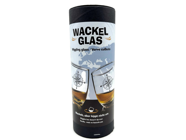 Wackelgäser Happy Hour Wackelglas im 2er Set Whisky Rum Tumbler