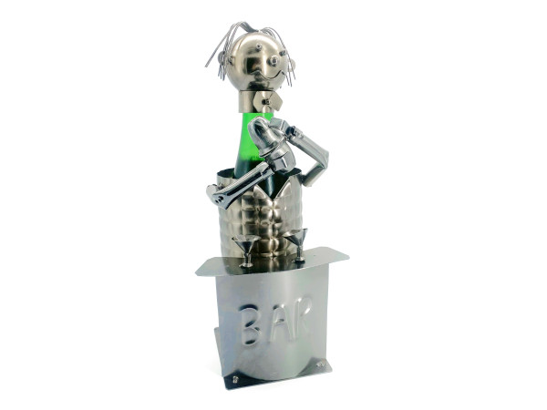 Weinflaschenhalter Metall Figuren Barkeeper Butler und Kellner