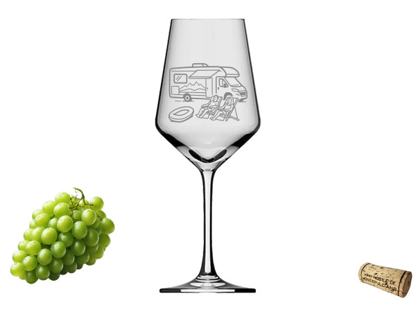 eXODA Weinglas mit Gravur für Camper spülmaschinenfest 350 ml ideal für Weinliebhaber ansprechendes Design für Picknicks besondere Anlässe und soziale Projekte zur Inklusion