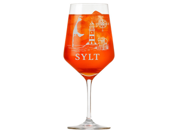 Valhalla Weinglas Sylt elegante präzise Gravur spülmaschinenfest 350 ml