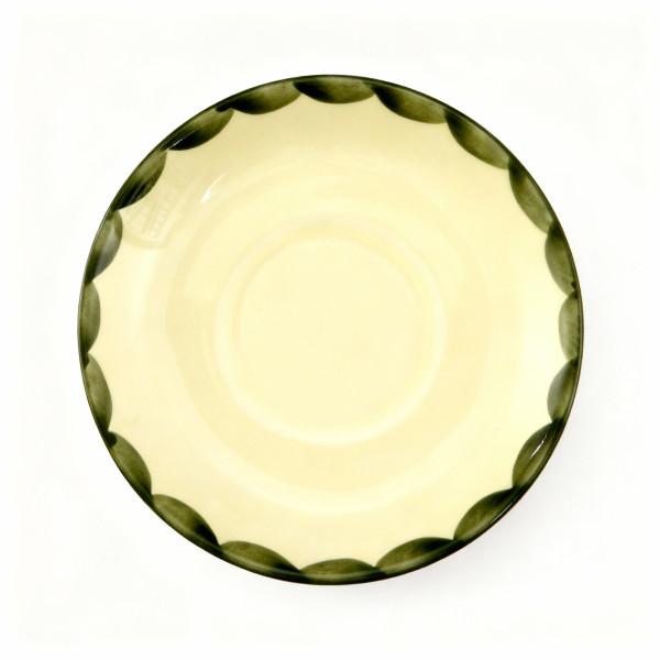 Zeller Keramik Hahn und Henne Espresso Untertasse Stapelbar 12 cm