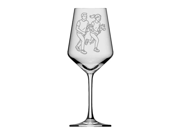 eXODA Weinglas mit Hobby Horsing für Pferdefans spülmaschinenfest und mit langlebiger Gravur für gesellige Abende voller Leidenschaft und entspannte Gespräche bei Wein.