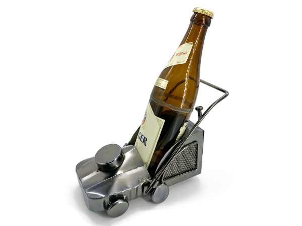 Bierflaschenhalter Metall Rasenmäher Rambo Figuren Bierflasche Deko 0,5l