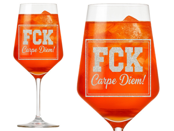 Valhalla Weinglas mit Spruch Carpe Diem 350ml spülmaschinenfest