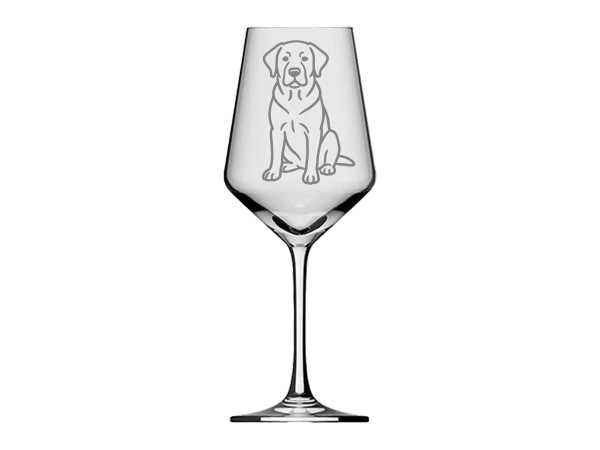 eXODA Weinglas mit Labrador Motivgravur - 300 ml – Stilvoll genießen!