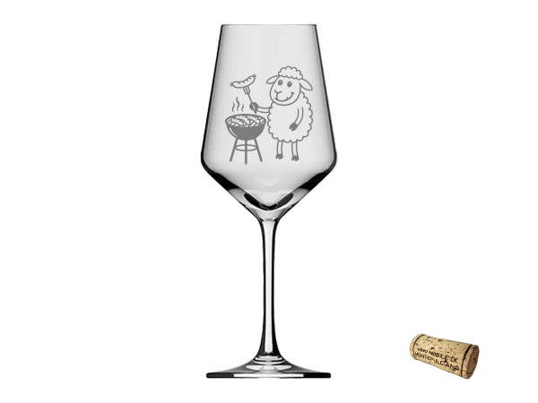 eXODA Weinglas 350ml Puppa Schaf für Grillpartys elegantes Glas spülmaschinenfest geeignet für gesellige Abende im Freien ein herzlicher Blickfang für besondere Momente