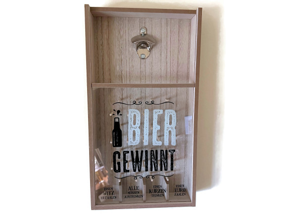 Bier gewinnt - das Kronkorken-Spiel für echte Männer:innen aus Holz und Acryl