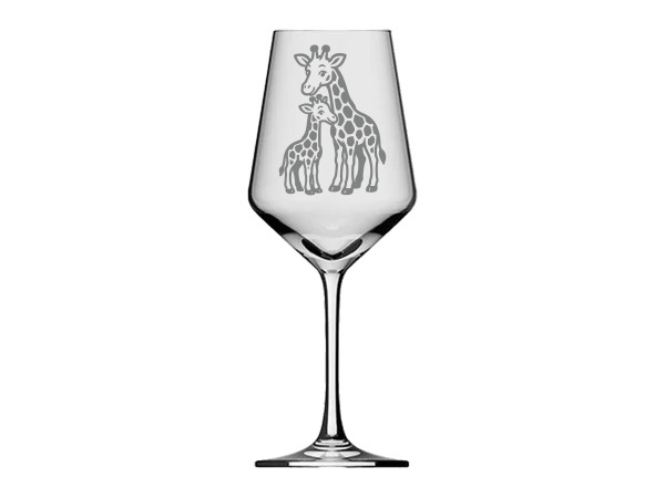 eXODA Weinglas Giraffe mit Baby – 350 ml für gesellige Abende