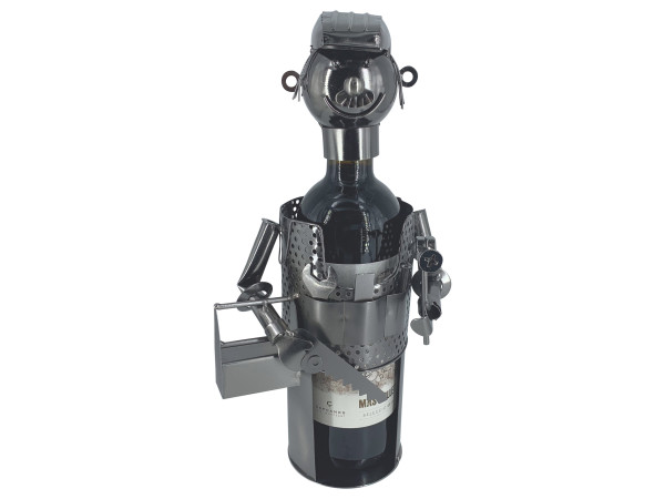 Weinflaschenhalter Metall Figuren Handwerker Uwe Design Deko