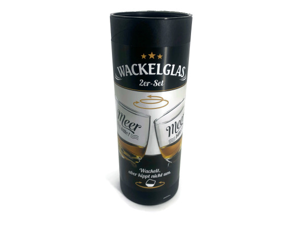 Wackelgäser Wackelglas Meer bitte im 2er Set Whisky Rum Tumbler