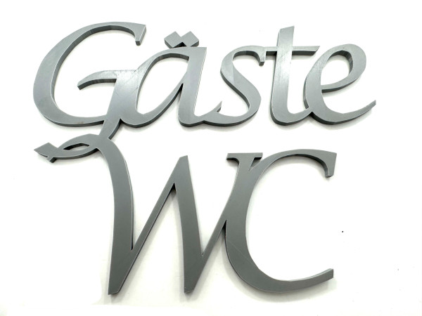 eXODA Schriftzug Gäste WC