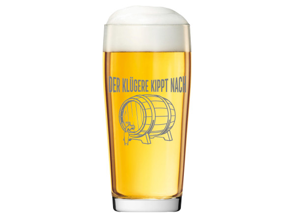 Valhalla Bierglas Gravur Der Klügere kippt nach 500ml spülmaschinenfest