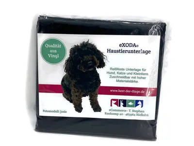 eXODA Haustier Unterlage für Hunde und Katzen 200x230 abwaschbar flexibel schwarz