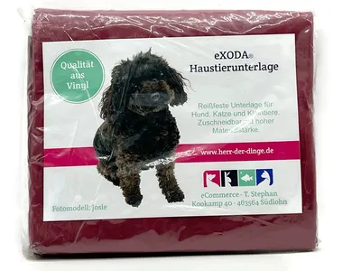 Haustier Unterlage für Hunde und Katzen 200x230 abwaschbar dunkelrot