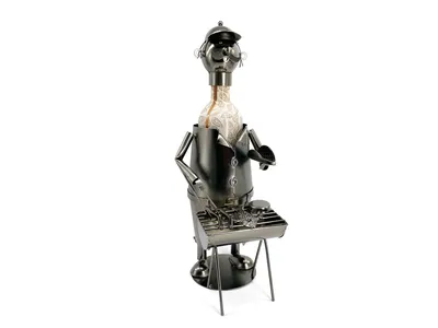 Weinflaschenhalter Grillmeister Metall Figuren Thomas