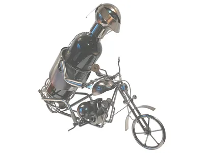 Weinflaschenhalter Motorrad Rainer Metall Figuren Deko