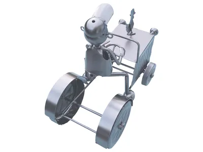 Weinflaschenhalter Traktor Michi Metall Figuren Trecker Design Deko