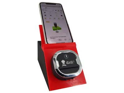 Halterung für iGrill 3 Bluetooth Thermometer mit Smartphone Tablet Ständer Zubehör