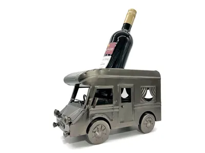 Weinflaschenhalter aus Metall als Wohnmobil Benno dekorativer Flaschenhalter 305x16x185 cm