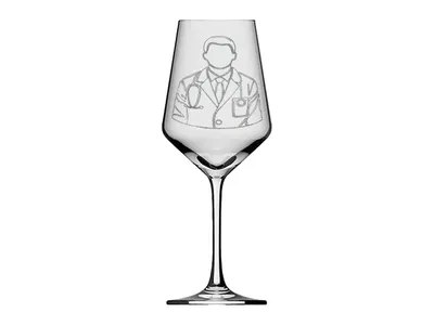Weinglas für Ärzte graviert spülmaschinenfest 350 ml für Rot- und Weißwein