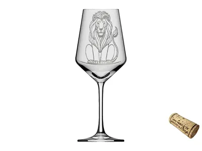 Weinglas Löwe 350ml spülmaschinenfest ideal für Löwe Sternzeichen stilvoller Genuss