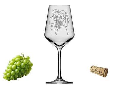 Weinglas Hochzeit Brautpaar Gravur spülmaschinenfest für unvergessliche Weinmomente