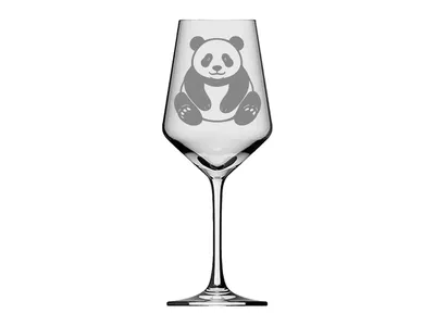 eXODA Weinglas Panda niedlich stilvolles Trinkglas für Weinliebhaber 350 ml