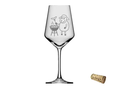 eXODA Weinglas 350ml Puppa Schaf für Grillpartys elegantes spülmaschinenfestes Glas