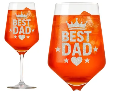 1x Weinglas Gravur Bester Papa der Welt 350ml spülmaschinenfest ideal für entspannte Abende