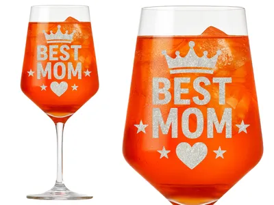 1x Weinglas Gravur Beste Mama der Welt 350ml spülmaschinenfest für entspannte Abende