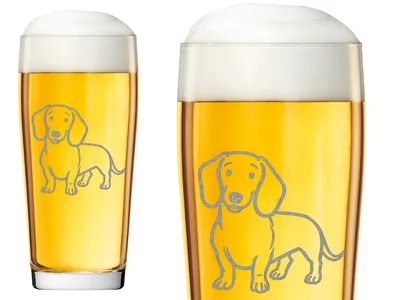 Dackel Bierglas 500ml spülmaschinenfest für gesellige Abende und DackelLiebhaber