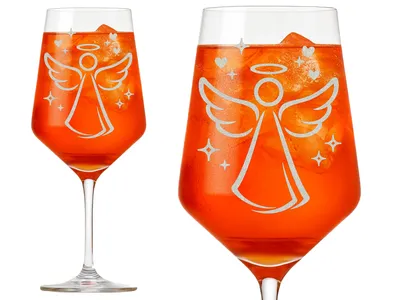 1x Weinglas mit Gravur Engel 350ml spülmaschinenfest für besondere Anlässe