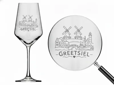 Weinglas Gravur Greetsiel 350ml spülmaschinenfest für entspannte Abende Zuhause