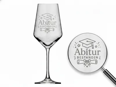 Weinglas Abitur bestanden spülmaschinenfest 350ml hochwertig klar
