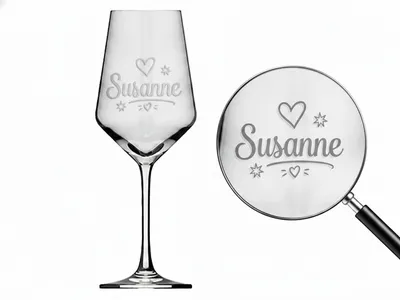 1x Weinglas Gravur Susanne 350ml spülmaschinenfest individuell persönliches Geschenk