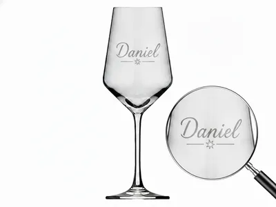 1x Weinglas Gravur Daniel Namensglas 350ml spülmaschinenfest hochwertig langlebig