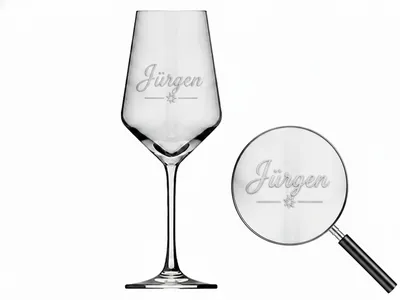 1x Weinglas Gravur Jürgen 350ml spülmaschinenfest und individuell gestaltet