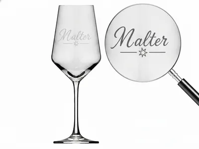 Valhalla 1x Weinglas Gravur Walter Namensglas 350ml spülmaschinenfest