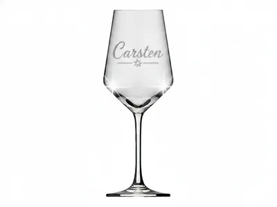1x Weinglas Gravur Carsten Namensglas 350ml spülmaschinenfest und robust