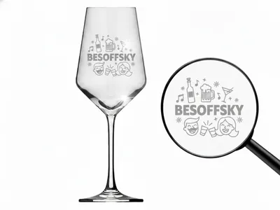 Weinglas Gravur Besoffsky 350ml spülmaschinenfest aus robustem Qualitätsglas