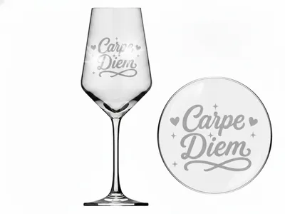 Weinglas Gravur Carpe Diem 350ml spülmaschinenfest und vielseitig einsetzbar